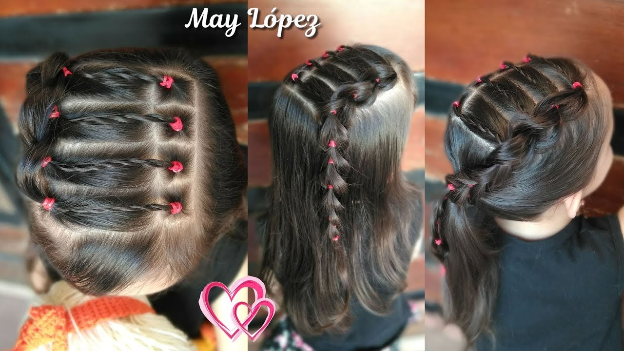 Peinado para NIÑAS fácil con cabello suelto o cabello recogido | May Lopex